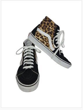 Vans SK8 High Top Leopard Print Unisex Sneaker Woman Size 8.5 Men Size 7